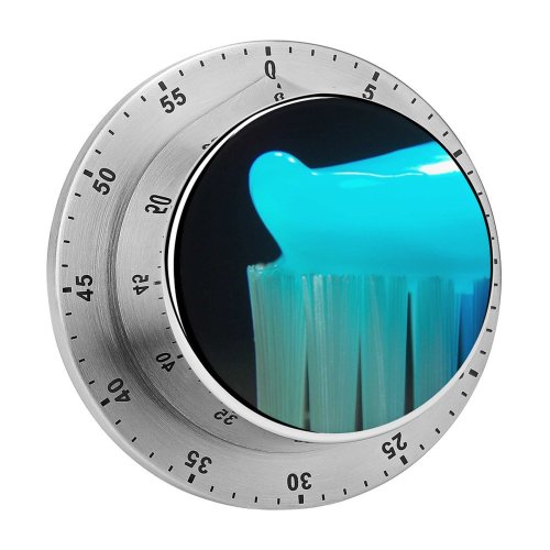 yanfind Timer Toothbrush Tooth Brush Clean Teeth Macro Cream Aqua Turquoise Light 60 Minutes Mechanical Visual Timer