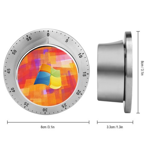 yanfind Timer Technology   XP Colorful Abstract 60 Minutes Mechanical Visual Timer