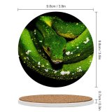 yanfind Ceramic Coasters (round) Black Dark Tree  Snake  Drops Dark Family Game Intellectual Educational Game Jigsaw Puzzle Toy Set
