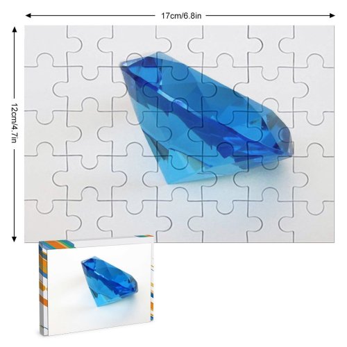 yanfind Picture Puzzle  Diamonds Reflections Reflection Precious Stone Cyan Light Crystal Crystals Cobalt Aqua Family Game Intellectual Educational Game Jigsaw Puzzle Toy Set