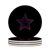 yanfind Ceramic Coasters (round) Daniel Olah Abstract Dark  Neon Family Game Intellectual Educational Game Jigsaw Puzzle Toy Set