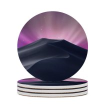 yanfind Ceramic Coasters (round) Luke_Miani_YT MacOS Mojave OS X Leopard Aurora Sky Desert Family Game Intellectual Educational Game Jigsaw Puzzle Toy Set