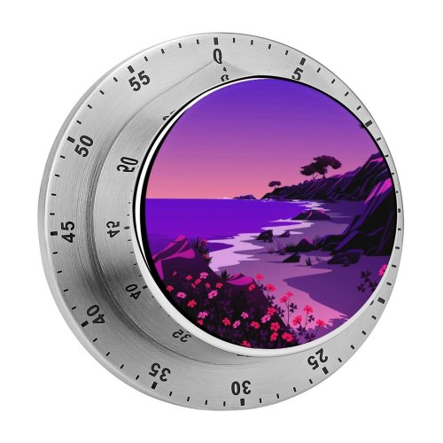 yanfind Timer Beach Landscape  Sunset Scenery MacOS Big Sur IOS 60 Minutes Mechanical Visual Timer