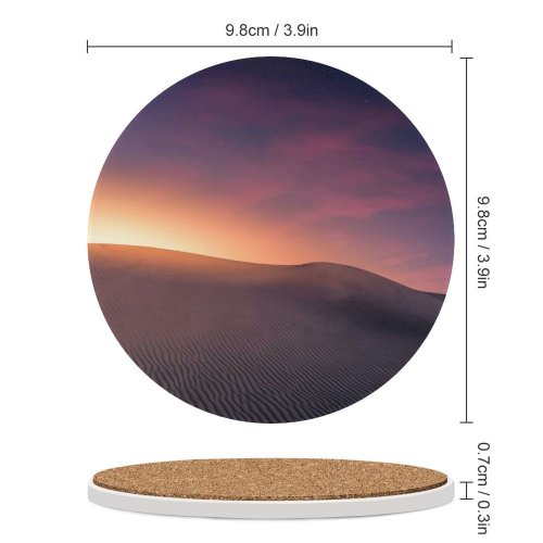 yanfind Ceramic Coasters (round) Massimiliano Morosinotto Desert Sand Canary Islands Spain Sunlight  Landscape Family Game Intellectual Educational Game Jigsaw Puzzle Toy Set
