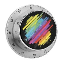 yanfind Timer Grunge Homosexual Rainbow Splattered Funky Vibrant Drop Abstract  Retro Spraying Design 60 Minutes Mechanical Visual Timer