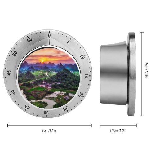 yanfind Timer Trey Ratcliff Guilin City China Sunset Beautiful Fields Village River Mountains Clouds 60 Minutes Mechanical Visual Timer