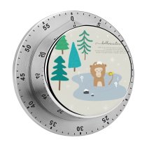 yanfind Timer Abstract  Monkey Macaque  Wintertime Funny Snow Chimpanzee Pool  Japan 60 Minutes Mechanical Visual Timer