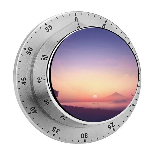 yanfind Timer Coyle Sunrise Landscape Scenery Gradient  Deer Early Morning 60 Minutes Mechanical Visual Timer