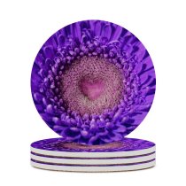 yanfind Ceramic Coasters (round) Comfreak Flowers Violet Closeup Macro Daisy Flower Heart  Beautiful Family Game Intellectual Educational Game Jigsaw Puzzle Toy Set