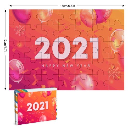 yanfind Picture Puzzle 2021 Year Happy Balloons Colorful Gradient Family Game Intellectual Educational Game Jigsaw Puzzle Toy Set