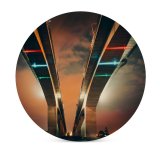 yanfind Ceramic Coasters (round) Luan Oosthuizen Architecture Bridges Structure Lights Dusk Clouds Sky Family Game Intellectual Educational Game Jigsaw Puzzle Toy Set