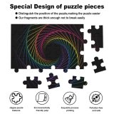 yanfind Picture Puzzle Dark  Rainbow  Spiral Multicolor Family Game Intellectual Educational Game Jigsaw Puzzle Toy Set