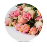 yanfind Ceramic Coasters (round) Ylanite Koppens Flowers Roses Leaves Flower Bouquet Beautiful Family Game Intellectual Educational Game Jigsaw Puzzle Toy Set