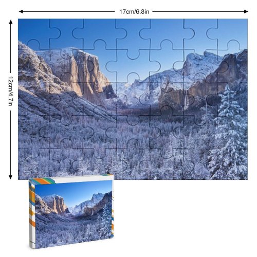 yanfind Picture Puzzle Destin Yosemite National Park Mountains Winter Sunny Landscape California Family Game Intellectual Educational Game Jigsaw Puzzle Toy Set