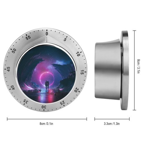 yanfind Timer Beeple Love Couple Dream Neon Starry Sky Rocks Silhouette Colorful 60 Minutes Mechanical Visual Timer