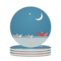 yanfind Ceramic Coasters (round) Space Sea Landscape Old Retro Seascape Destinations River Cruise Design Creativity Journey Family Game Intellectual Educational Game Jigsaw Puzzle Toy Set