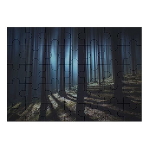 yanfind Picture Puzzle Hmetosche Dark Forest Woods Night Time Dark Tall Trees Haunted Mystery Family Game Intellectual Educational Game Jigsaw Puzzle Toy Set