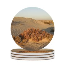 yanfind Ceramic Coasters (round) Tunisia Desert Sand Natural Sahara Erg Aeolian  Dune Landscape Ecoregion Sky Family Game Intellectual Educational Game Jigsaw Puzzle Toy Set