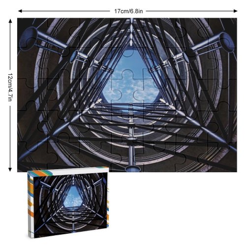 yanfind Picture Puzzle Multistorey Car Park Sky Symmetrical Circular Structure 5K Family Game Intellectual Educational Game Jigsaw Puzzle Toy Set