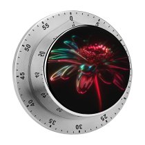 yanfind Timer Stu Ballinger Graphics CGI Flowers Neon Flower Cyberpunk Glowing 60 Minutes Mechanical Visual Timer