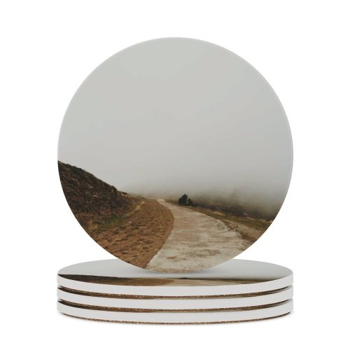 yanfind Ceramic Coasters (round) Turó Images Del Path Fog Muddy Spain Trail Mist Landscape Hilly Barcelona Family Game Intellectual Educational Game Jigsaw Puzzle Toy Set