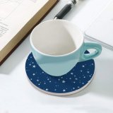yanfind Ceramic Coasters (round)  Night Outer Glowing Dark  Galaxy Fog Space Grunge Shiny Navy Family Game Intellectual Educational Game Jigsaw Puzzle Toy Set