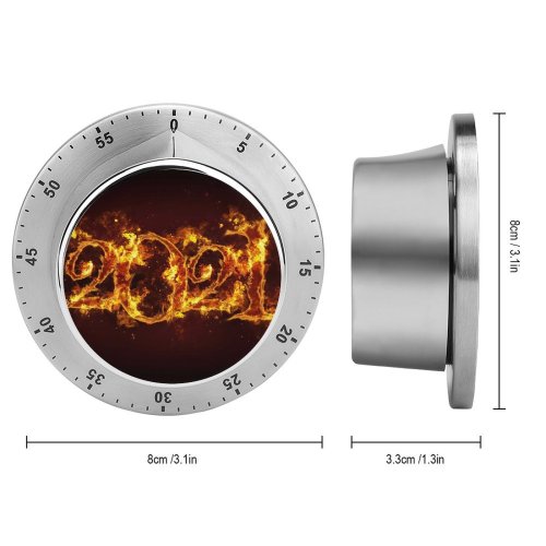 yanfind Timer Celebrations Year Happy Fire Burning Dark 60 Minutes Mechanical Visual Timer