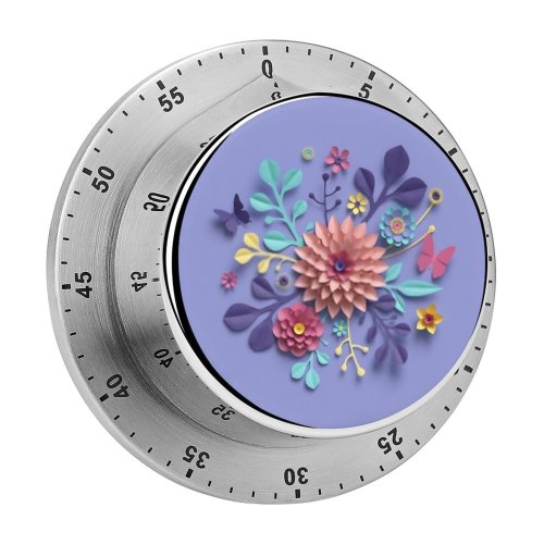 yanfind Timer Abstract Papercraft Arrangement Craft Butterfly  Hue Decor Wedding Garden Pastel Rendering 60 Minutes Mechanical Visual Timer