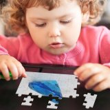 yanfind Picture Puzzle  Diamonds Reflections Reflection Precious Stone Cyan Light Crystal Crystals Cobalt Aqua Family Game Intellectual Educational Game Jigsaw Puzzle Toy Set