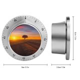 yanfind Timer Lone Tree Agriculture Fields Sunset Evening Landscape Scenery Countryside 60 Minutes Mechanical Visual Timer