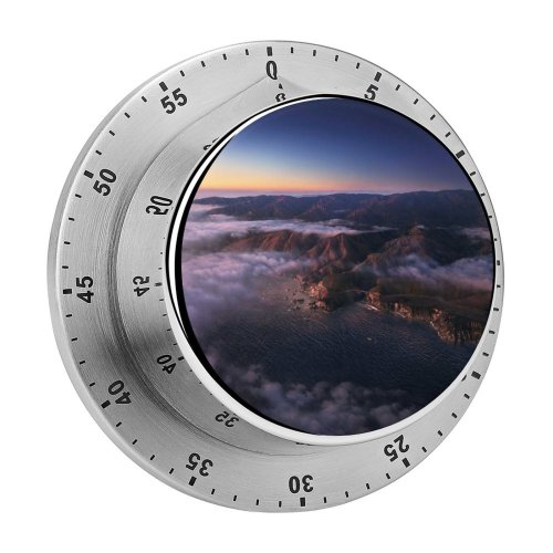 yanfind Timer Big Sur Mountains Clouds Sunrise Morning MacOS Big Sur Daylight California 60 Minutes Mechanical Visual Timer