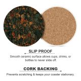 yanfind Ceramic Coasters (round) Clay Banks Autumn Trees Forest Aerial Birds  Trees Family Game Intellectual Educational Game Jigsaw Puzzle Toy Set