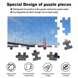 yanfind Picture Puzzle Landscapes  Suspension Sky Fixed  Landmark Sea Ocean Cable Stayed River Family Game Intellectual Educational Game Jigsaw Puzzle Toy Set