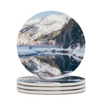 yanfind Ceramic Coasters (round) Images Pond Landscape Public Snow Wallpapers Lake  Outdoors Tree Reservoir States Family Game Intellectual Educational Game Jigsaw Puzzle Toy Set
