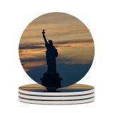 yanfind Ceramic Coasters (round) Images Public  Wallpapers Outdoors States York Monument Sunlight Art Pictures Liberty Family Game Intellectual Educational Game Jigsaw Puzzle Toy Set