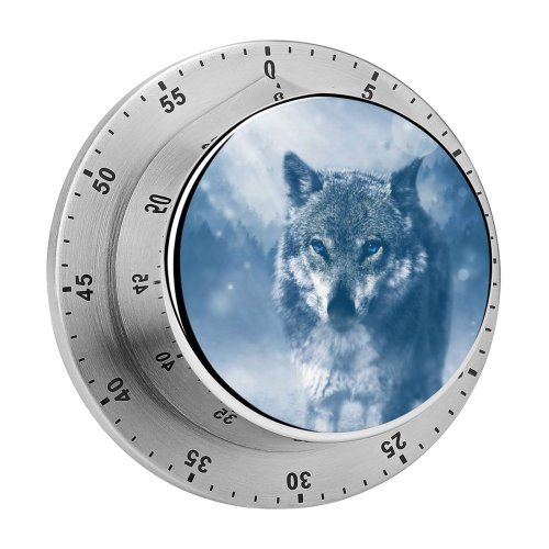 yanfind Timer Comfreak Wolf  Wild Winter Snowfall Fog Starring 60 Minutes Mechanical Visual Timer
