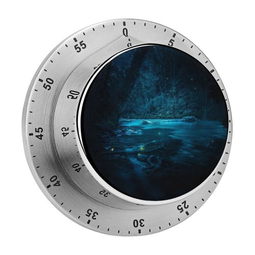 yanfind Timer Grafixart Forest River Night Dark Magical   Fairies 60 Minutes Mechanical Visual Timer