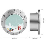 yanfind Timer Snowman Cheerful Sibling Teenager Happiness Snowing Christmas Duffle Snow  Child 60 Minutes Mechanical Visual Timer