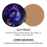 yanfind Ceramic Coasters (round) Stu Ballinger Space Spheres Cosmos Nebula Colorful Glowing Rainbow Family Game Intellectual Educational Game Jigsaw Puzzle Toy Set
