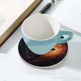 yanfind Ceramic Coasters (round) Vadim Sadovski Space Hole Astronaut Spiral Galaxy  Space Exploration Space Adventure Family Game Intellectual Educational Game Jigsaw Puzzle Toy Set