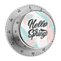 yanfind Timer Abstract Saying Beauty Hello Brush Colorful Lettering Phrase Typographic Script Vintage Natural 60 Minutes Mechanical Visual Timer