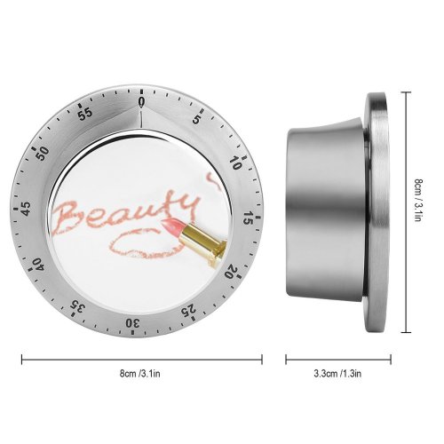 yanfind Timer Elegant  Focus Romance Shining Love Fashion Luxury Lipstick Art Glamour Decoration 60 Minutes Mechanical Visual Timer