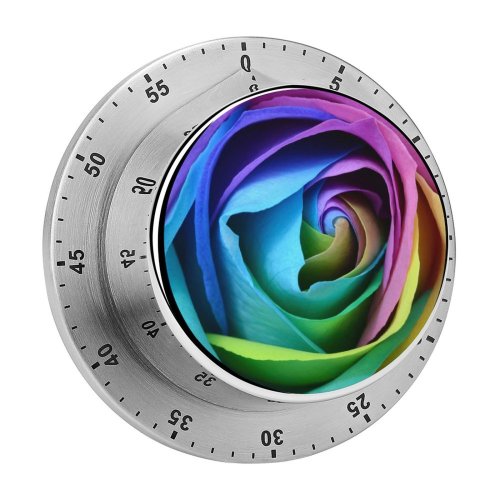 yanfind Timer Laura Ockel Flowers Rose Flower Colorful Multicolor Rainbow Beautiful Macro Closeup Floral 60 Minutes Mechanical Visual Timer