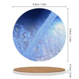 yanfind Ceramic Coasters (round)  Drench Clear Colorful  Wave Bubbles Natural Reflection  Ripples Family Game Intellectual Educational Game Jigsaw Puzzle Toy Set