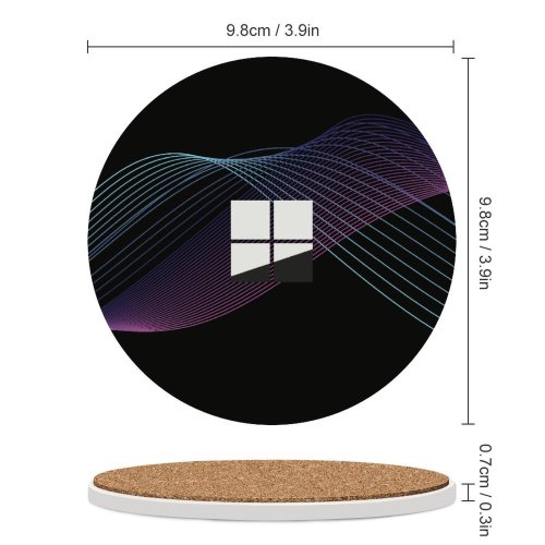yanfind Ceramic Coasters (round) Zarif Technology Black Dark Microsoft  Minimal  Dark Purple Family Game Intellectual Educational Game Jigsaw Puzzle Toy Set