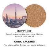 yanfind Ceramic Coasters (round) Burj Khalifa Dubai  Cityscape  Architecture Hour Metropolitan Urban Family Game Intellectual Educational Game Jigsaw Puzzle Toy Set