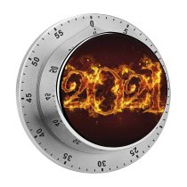 yanfind Timer Celebrations Year Happy Fire Burning Dark 60 Minutes Mechanical Visual Timer