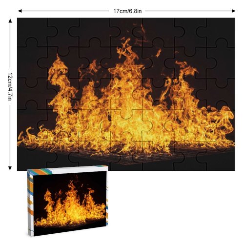 yanfind Picture Puzzle Dark Bonfire Flames Night 5K Family Game Intellectual Educational Game Jigsaw Puzzle Toy Set