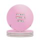 yanfind Ceramic Coasters (round) Sincerely Media Quotes Fight Like Girl Letters Girly Popular Quotes Family Game Intellectual Educational Game Jigsaw Puzzle Toy Set