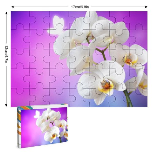 yanfind Picture Puzzle Orchids Family Game Intellectual Educational Game Jigsaw Puzzle Toy Set